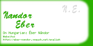 nandor eber business card